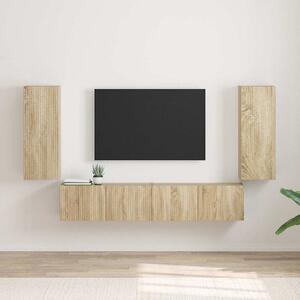 TV Fali Szekrény 2 pcs Sonoma 30 x 31 x 80 cm Faanyag