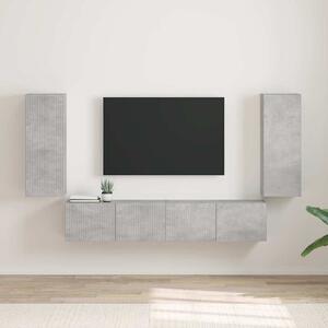 TV Fali Szekrény 2 pcs Beton 30 x 31 x 80 cm Faanyag