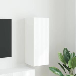 TV Fali Szekrény Falra szerelhető Fehér 30 x 31 x 80 cm Faanyag