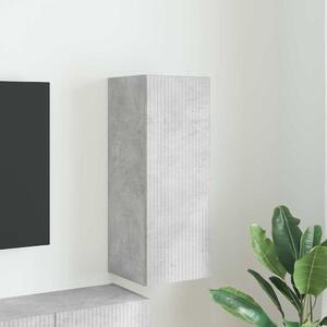 TV Fali Szekrény Falra szerelhető Beton 30 x 31 x 80 cm Faanyag
