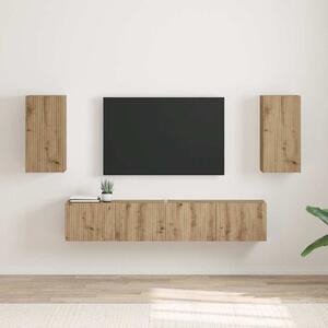 TV Fali Szekrény 2 pcs Művészi tölgy 30 x 31 x 60 cm Faanyag