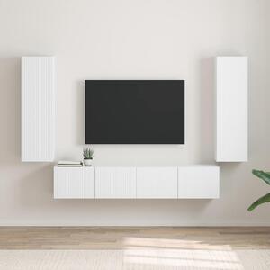 TV Fali Szekrény 2 pcs Fehér 30 x 31 x 100 cm Faanyag