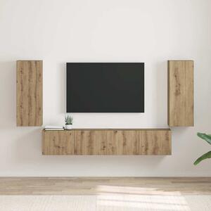 TV Fali Szekrény 2 pcs Művészi tölgy 30 x 31 x 80 cm Faanyag