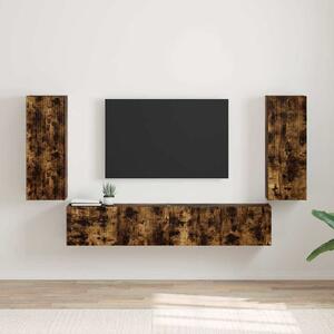 TV Fali Szekrény 2 pcs Füstölt tölgy 30 x 31 x 80 cm Faanyag