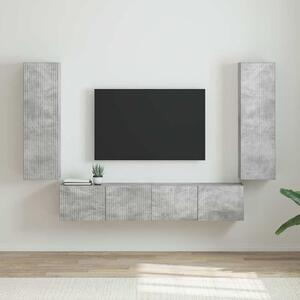 TV Fali Szekrény 2 pcs Beton 30 x 31 x 100 cm Faanyag