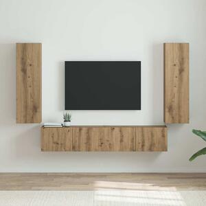 TV Fali Szekrény 2 pcs Művészi tölgy 30 x 31 x 100 cm Faanyag