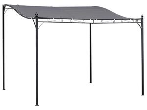 Gazebo Kerti pavilon sátor, vízálló, 297x297cm, fekete / szürke