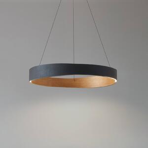 Lucande Daelor LED lógó világítás, fekete/fa, CCT, dimmelhető, dimmelhető, Fekete, Nappali / Étkező, fém, Dizájn