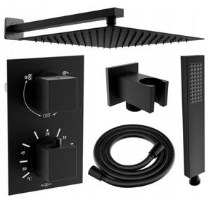 Mexen Cube DR02 beépíthető zuhany szett z fejzuhany 25 cm, Fekete - 77502DR0225-70