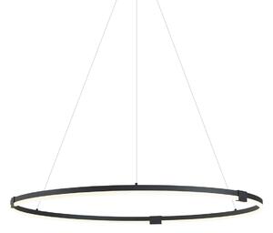 Design függőlámpa fekete 120cm LED-del, 3 lépésben dimmelhető - Anello