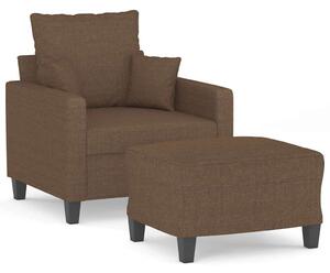 VidaXL barna szövet kanapéfotel lábtartóval 60 cm