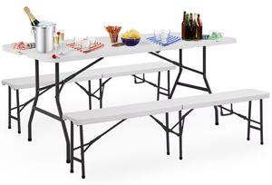 Casaria® Sörpad garnitúra 183 cm - fehér