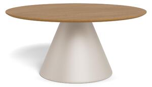 Dohányzóasztal Norsica 908, Fém, Természetes fa furnér, 40cm, Szürke, Tölgy