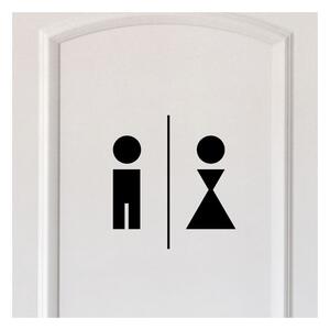 Man And Woman Restroom fekete matrica - Ambiance