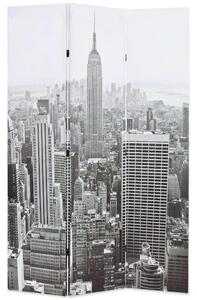 VidaXL fekete-fehér New York mintás paraván 120 x 170 cm