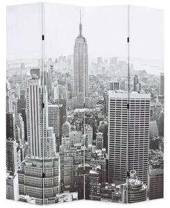VidaXL fekete-fehér New York mintás paraván 160 x 170 cm