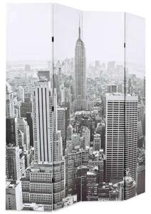 VidaXL fekete-fehér New York mintás paraván 160 x 170 cm