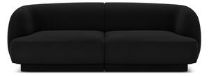 Fekete bársony kanapé 184 cm Miley - Micadoni Home