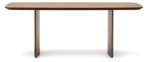 Barna étkezőasztal diófa dekorral 100x200 cm Litto – Kave Home