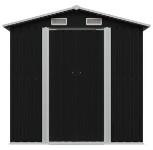 VidaXL antracitszürke acél kerti fészer 204 x 132 x 186 cm