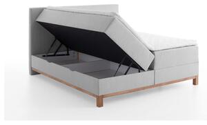 Világosszürke boxspring ágy tárolóhellyel 180x200 cm Catania - Meise Möbel