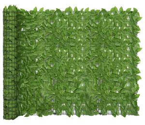 VidaXL zöld leveles erkélyparaván 400 x 150 cm