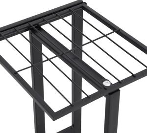VidaXL fekete 5 szintes acél virágtartó állvány 43 x 22 x 98 cm