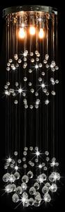 VidaXL ezüstszínű gömb alakú mennyezeti lámpa kristálygyöngyökkel 3xG9