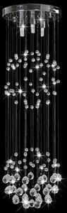 VidaXL ezüstszínű gömb alakú mennyezeti lámpa kristálygyöngyökkel 3xG9