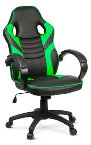 SPRINTER Gamer szék - derékpárnával, fejpárnával - ZÖLD, 71 x 53 cm / 53 x 52 forgószék - BMD1109GR - 110kg, állítható magasságú forgószék