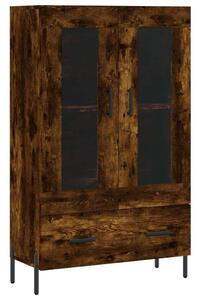 Modern Fa Magasszekrény - Füstös Tölgy - 69,5x31x115 cm