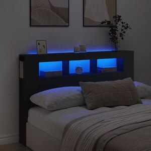 LED-es Fejtámla polcokkal - Fekete - 160cm