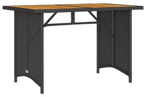 VidaXL fekete polyrattan falapos kerti asztal 110 x 68 x 70 cm