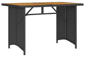 VidaXL fekete polyrattan falapos kerti asztal 110 x 68 x 70 cm