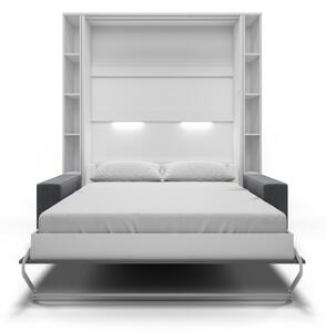 Invent függőleges lehajtható szekrényágy kanapéval és polccal 140 cm