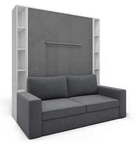 Invent függőleges lehajtható szekrényágy kanapéval és polccal 140 cm