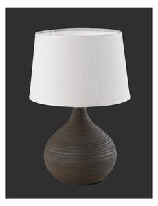 Martin sötétbarna kerámia-szövet asztali lámpa, magasság 29 cm - Trio