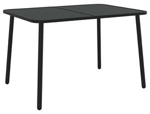 Modern Acél Kerti Asztal - 110x80x71 cm - Antracitszürke