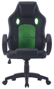 VidaXL műbőr Gamer szék #fekete-zöld