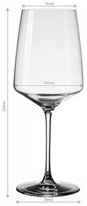 Lunasol - 810 ml-es borospoharak 4 db-os készlet - 21st Glas Lunasol META Glass (322163)
