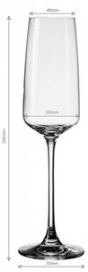 Lunasol - 250 ml-es pezsgőspoharak 4 db-os készlet - 21st Glas Lunasol META Glass (322164)