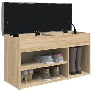 VidaXL sonoma tölgy színű szerelt fa cipőtároló pad 82 x 32 x 45,5 cm