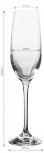 Lunasol - 205 ml-es pezsgőspoharak 4 db-os készlet - Univers Glas Lunasol META Glass (322121)
