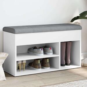VidaXL fehér szerelt fa cipőtároló pad 82 x 32 x 45,5 cm
