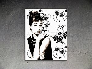 Kézzel festett vászonképek POP Art Audrey Hepburn ah6 (POP)
