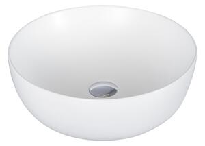 EROS RAISE - PULTRA ültethető - Top Counter - porcelán mosdó - MATT FEHÉR - O - Ø 41 cm