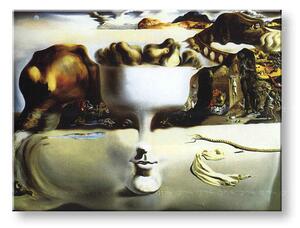 Vászonkép APPARITION ON FACE AND FRUIT DISH ON A BEACH - Salvador Dalí