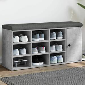 VidaXL betonszürke szerelt fa cipőtároló pad 102 x 32 x 50 cm