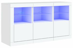 VidaXL LED Tálalószekrény - Fehér - 123x37x67 cm