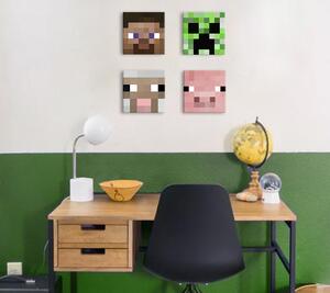 Minecraft vászonkép - a legjobb karakterek vásznon - Steve, Creeper, Sheep, Pig ()